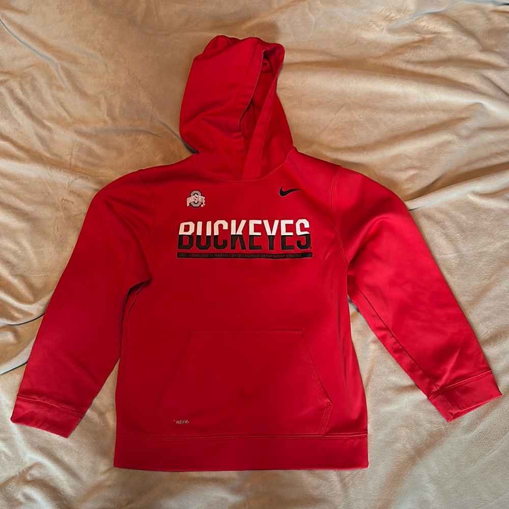 Boys red Nike Ohio State hoodie